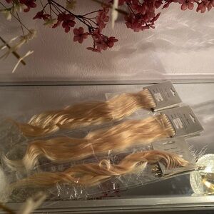 3pkg Bundle Hair Extensions by FLhair. 100% Human Hair - Blonde